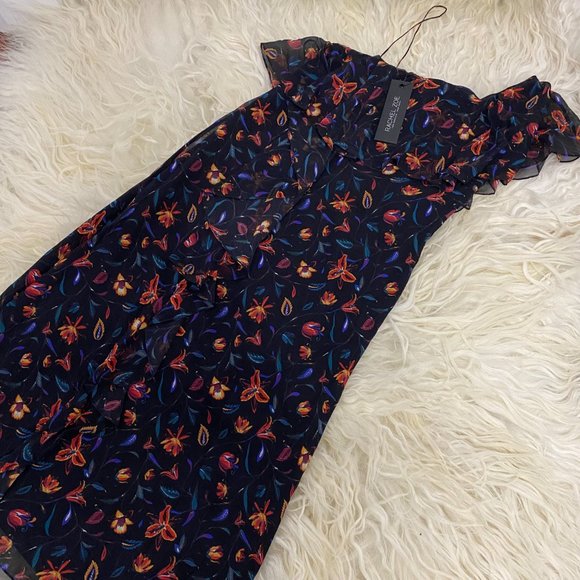 RACHEL ZOE Silk Midi Length Dress - Picture 4 of 9